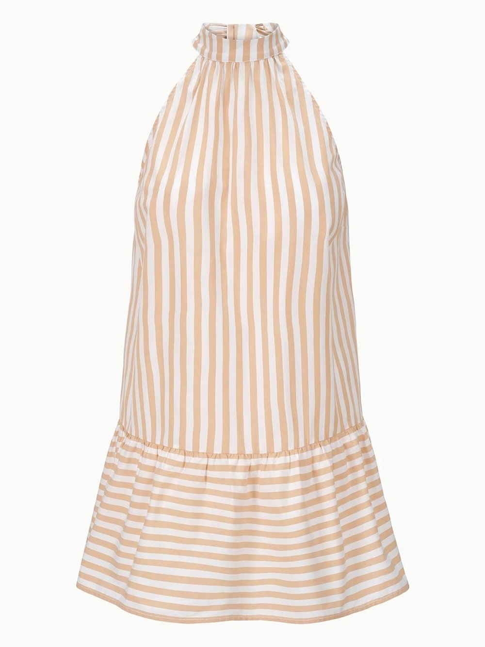 Staud Mini Marlowe Dress in Khaki Stripe